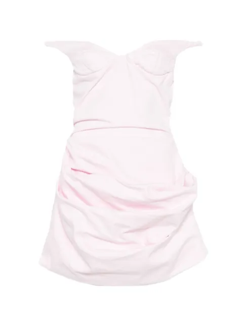 Magda Butrym robe courte froncée à épaules dénudées