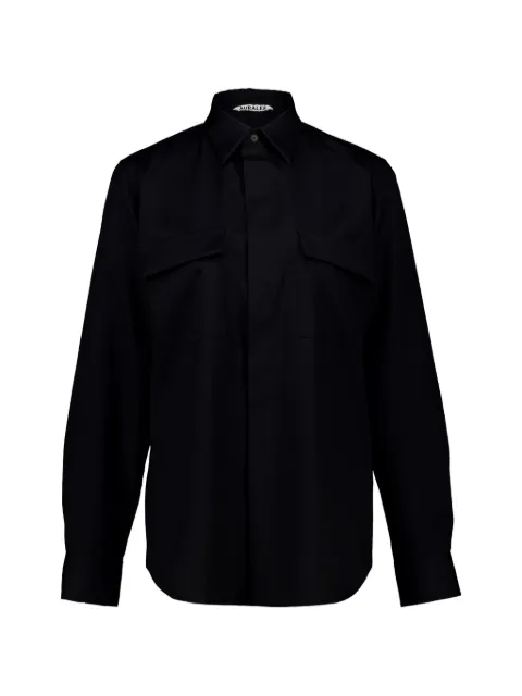 Auralee flap-pocket wool shirt