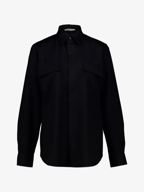 Auralee flap-pocket wool shirt