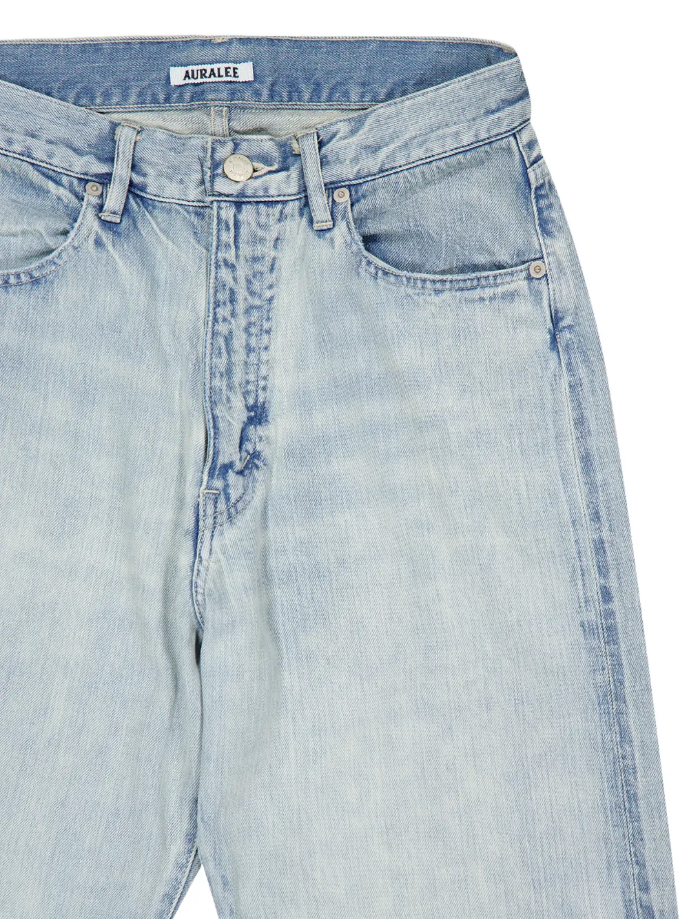 Auralee Gerafelde jeans Blauw