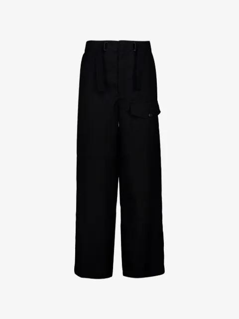 Auralee pantalon cargo à taille ceinturée