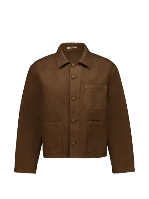 Auralee garment-dyed heavy twill jacket