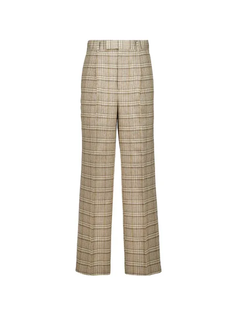 Auralee check-pattern trousers