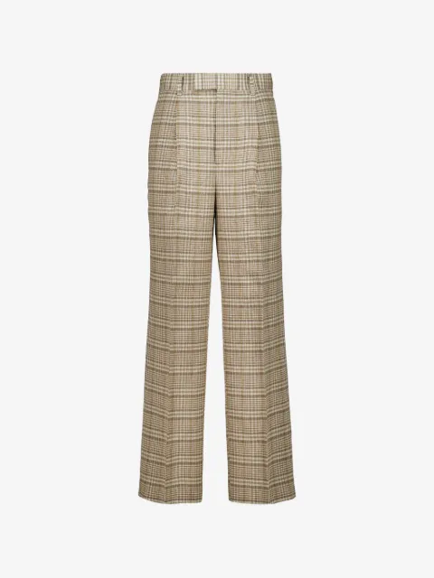 Auralee pantalones con cuadros estampados