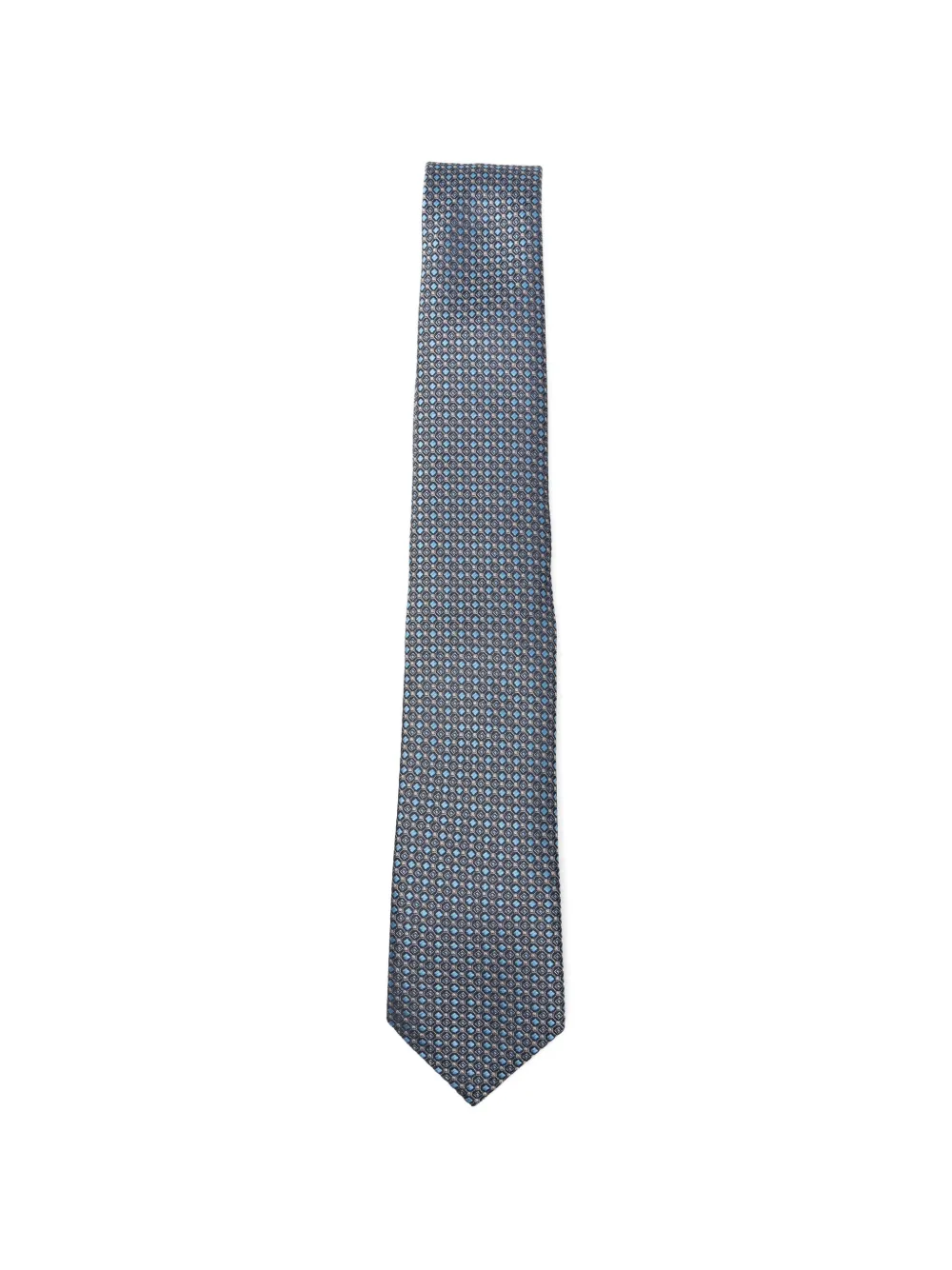Giorgio Armani geometric-pattern jacquard tie - Blu
