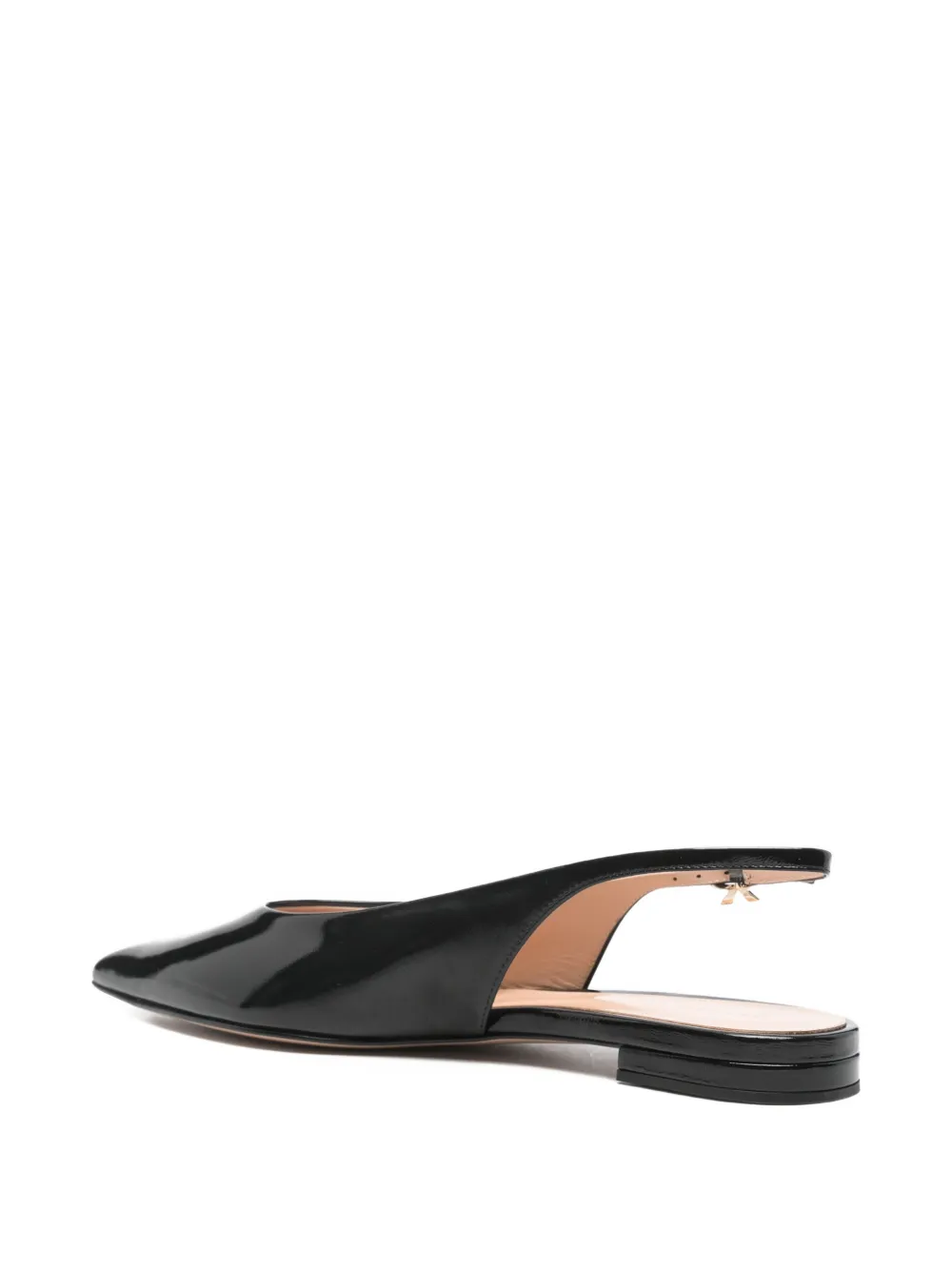 Gianvito Rossi Platte slingback pumps met puntige neus Zwart