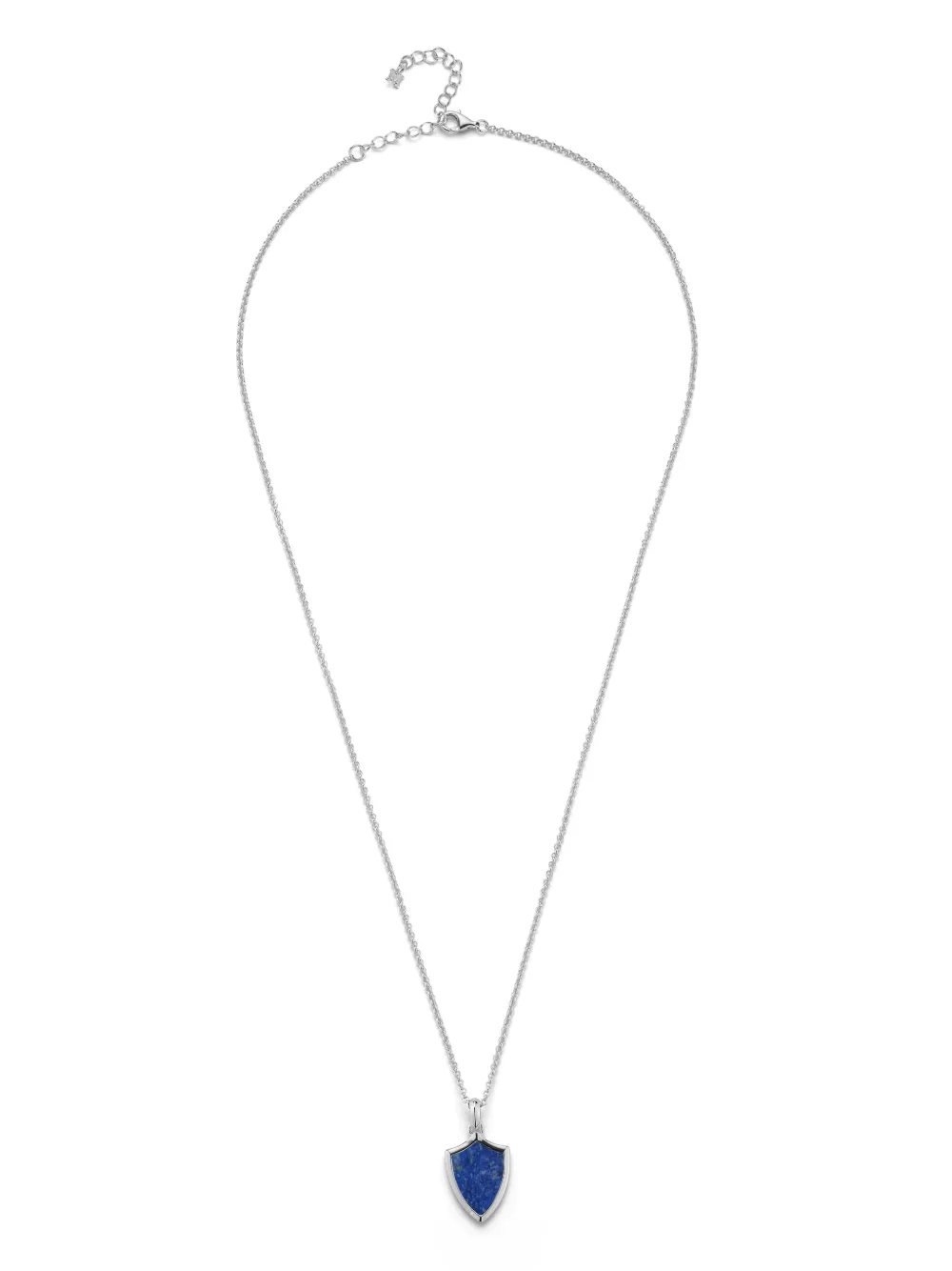 Mateo lapis lazuli shield necklace - Argento
