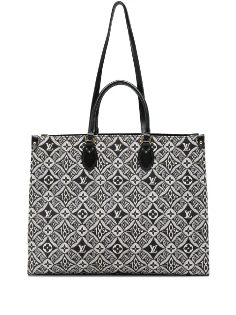 Louis Vuitton Pre-Owned Louis Vuitton OnTheGo GM jacquard-monogram tote bag