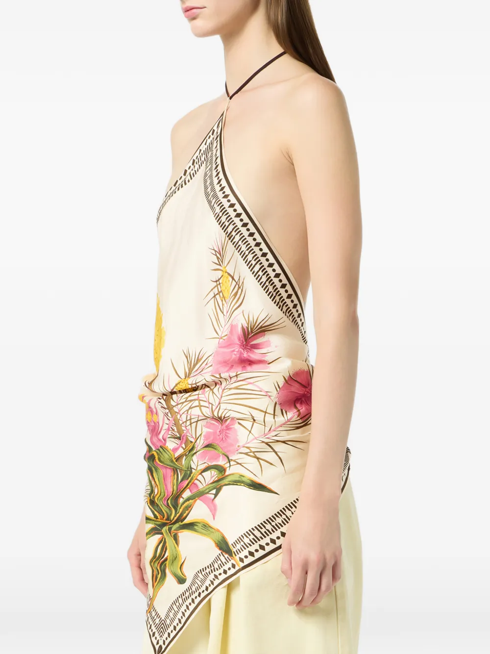 Blumarine Top met bloemenprint Beige