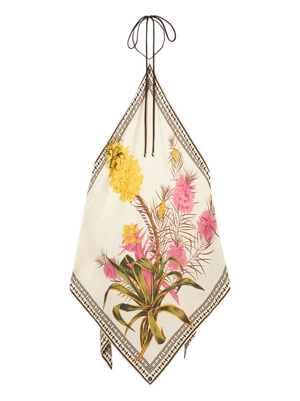 Blumarine floral-print top - Toni neutri