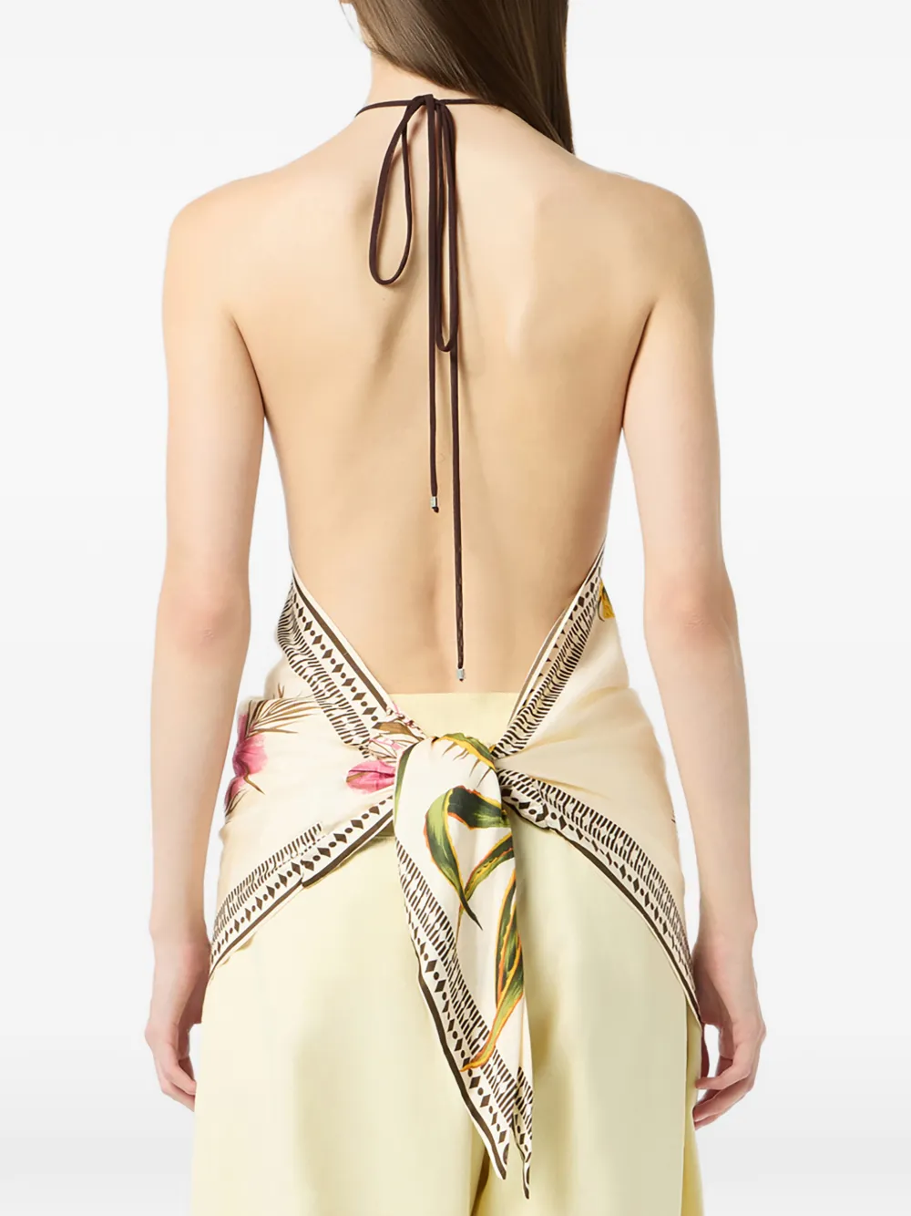 Blumarine Top met bloemenprint Beige
