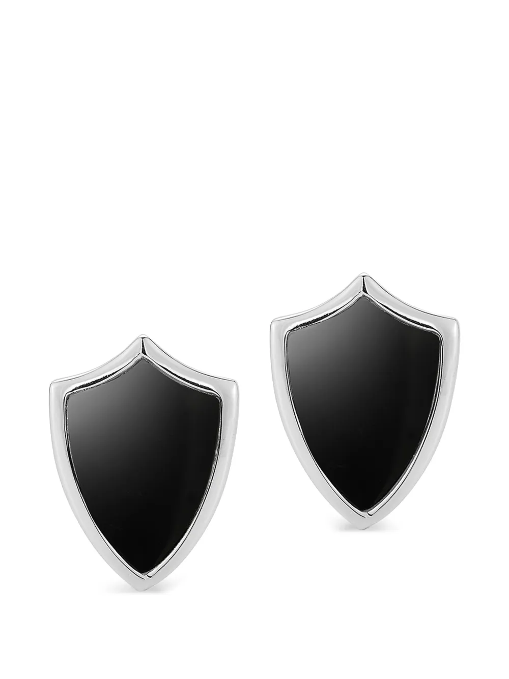 Mateo onyx shield cufflinks - Silber