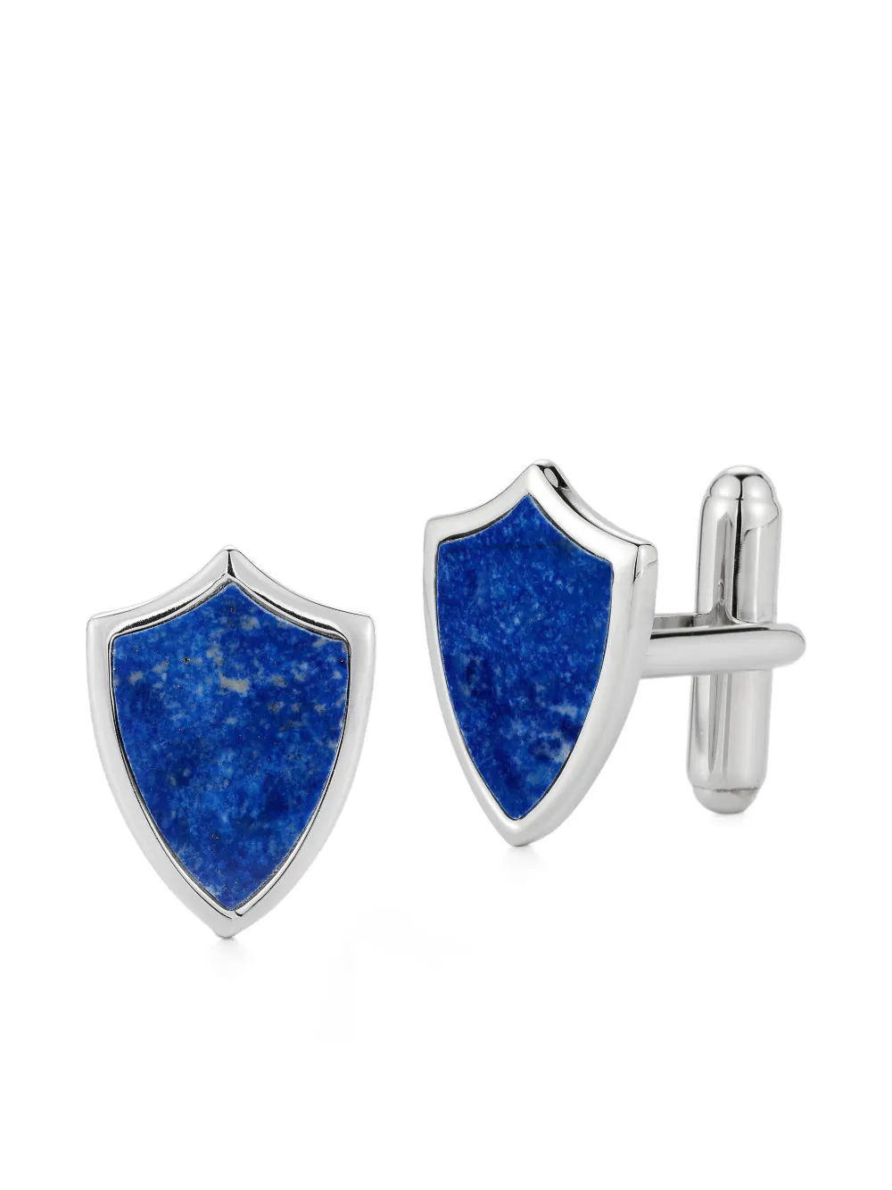 Mateo lapis lazuli shield cufflinks - Argento