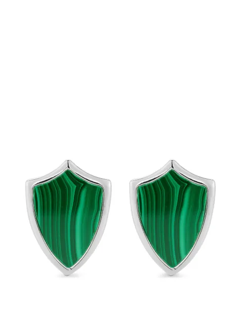 Mateo malachite shield cufflinks