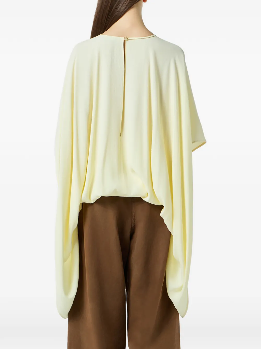 Blumarine Blouse met kapmouwen Geel