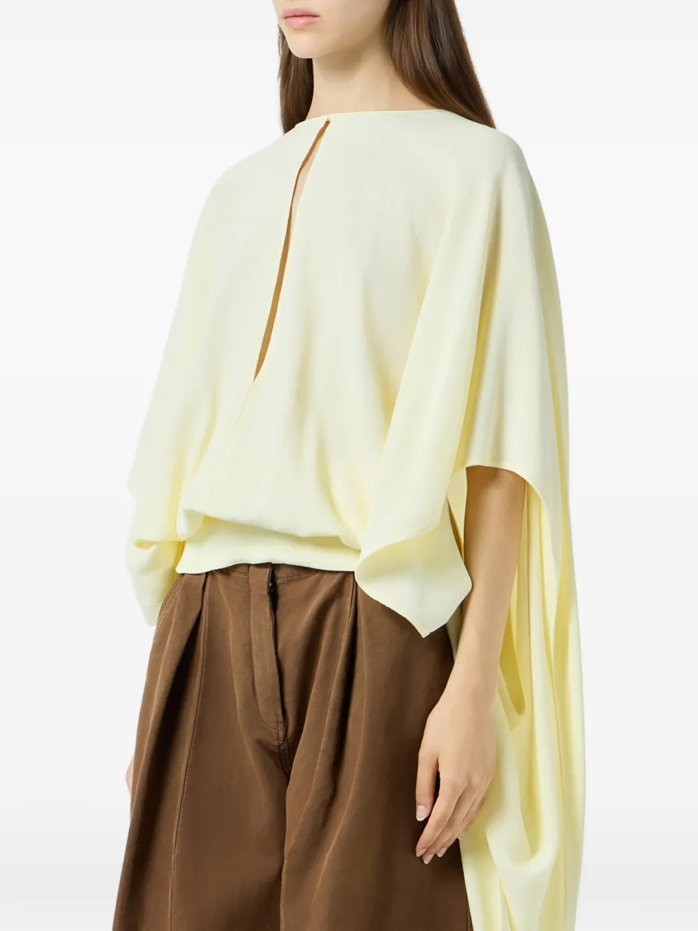 Blumarine Blouse met kapmouwen Geel