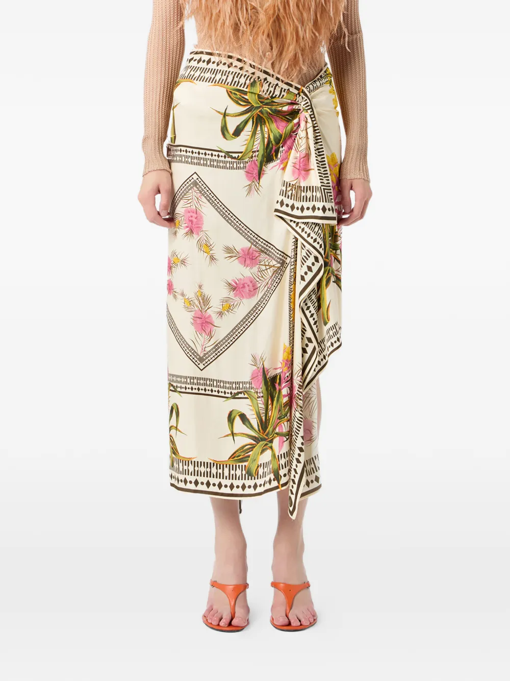 Blumarine Asymmetrische rok Beige