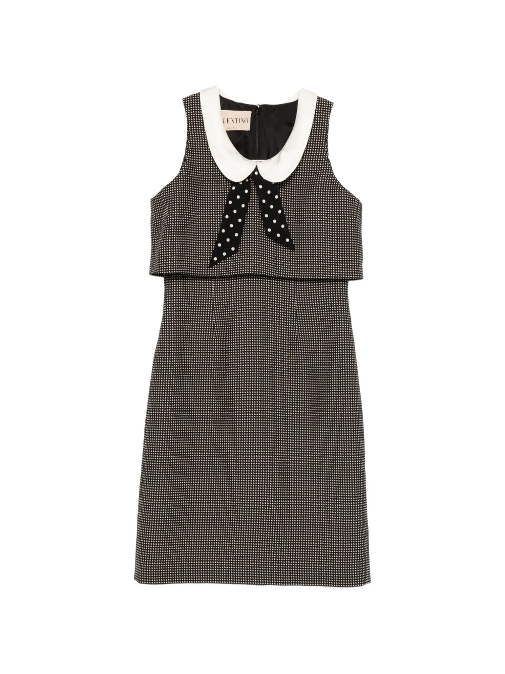 Valentino Garavani patterned collared dress - Schwarz