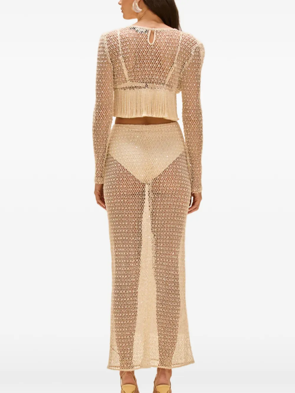  Patbo Crochet Bloom Blouse - Neutrals 