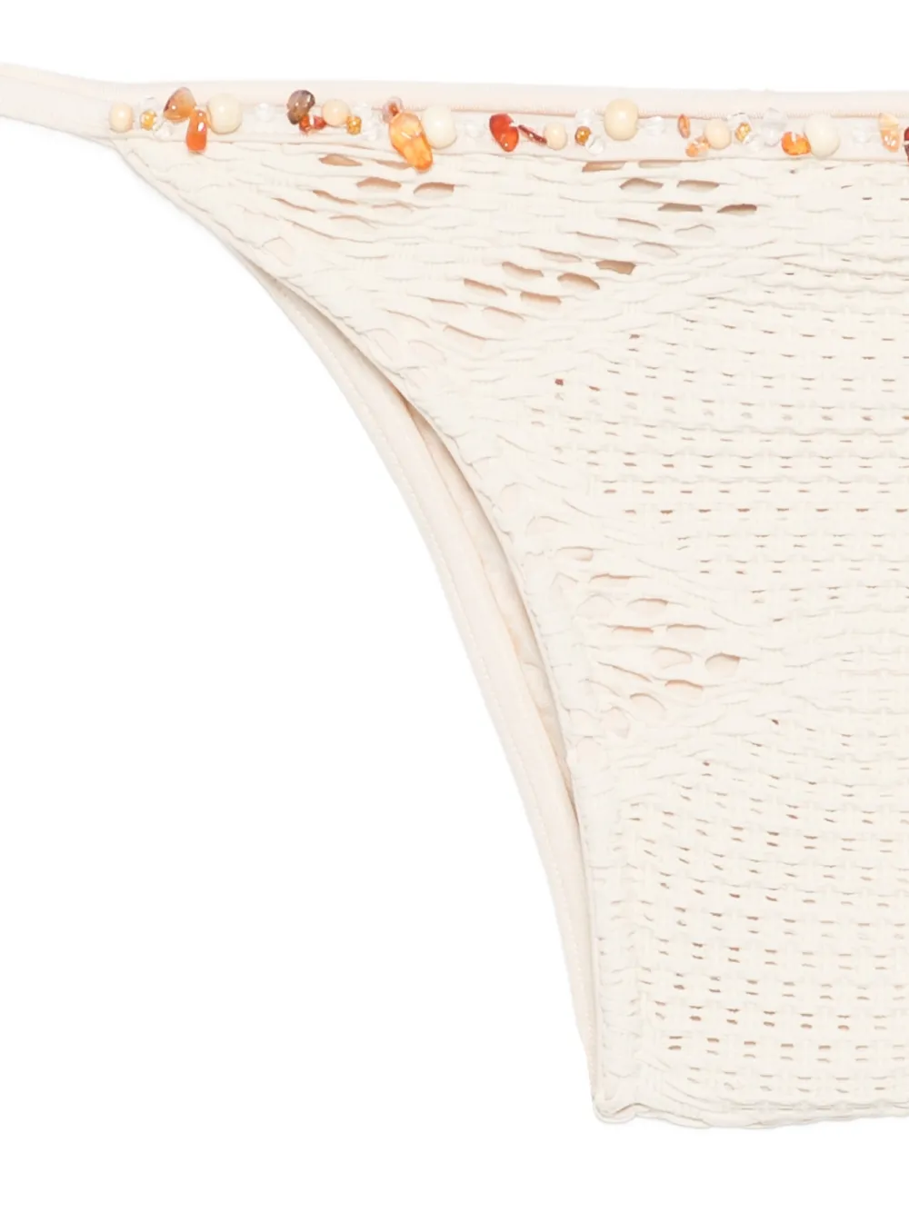  Patbo Beaded Tie Bikini Bottom - Neutrals 