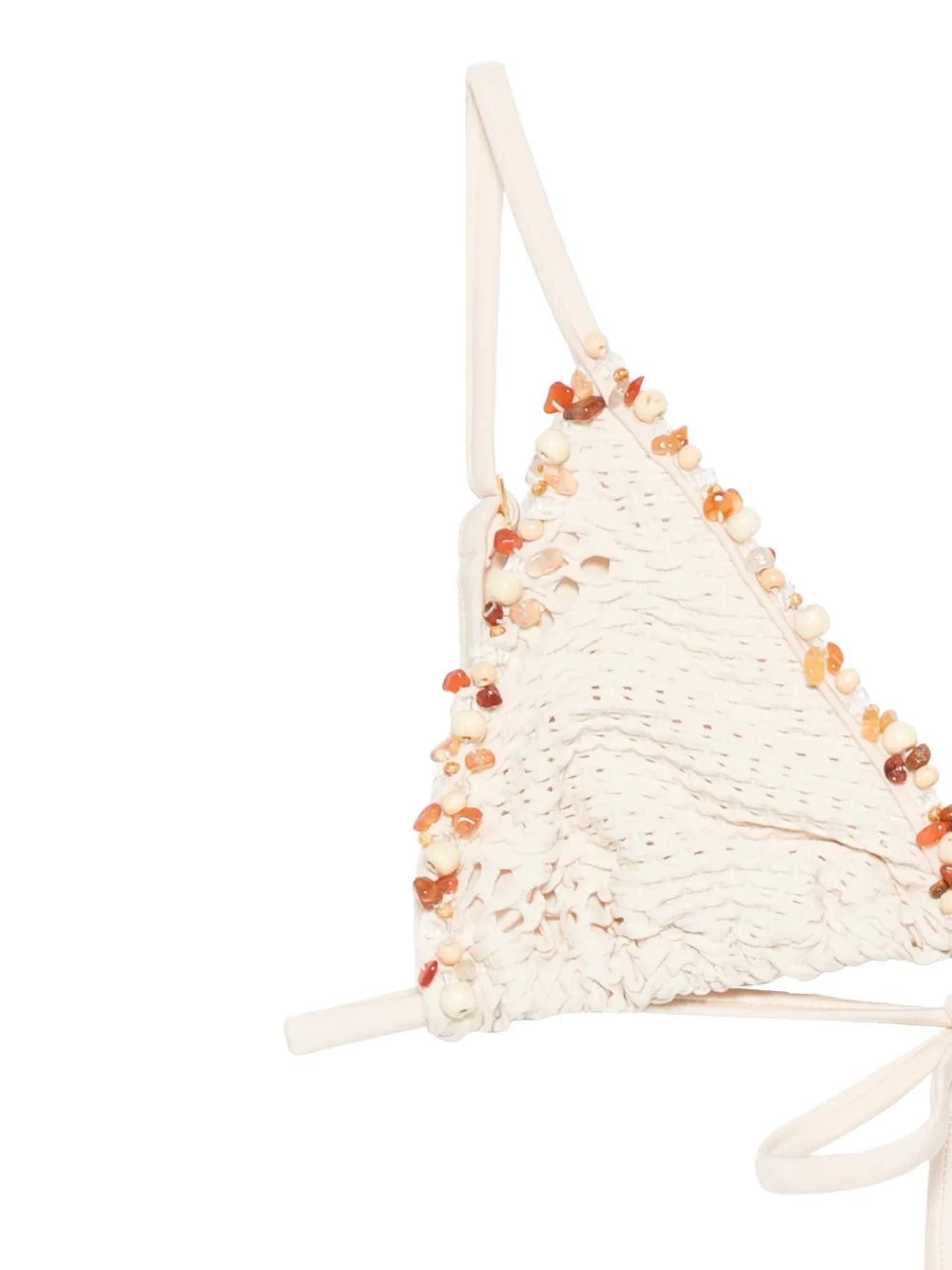  Patbo Beaded Bikini Top - Neutrals 