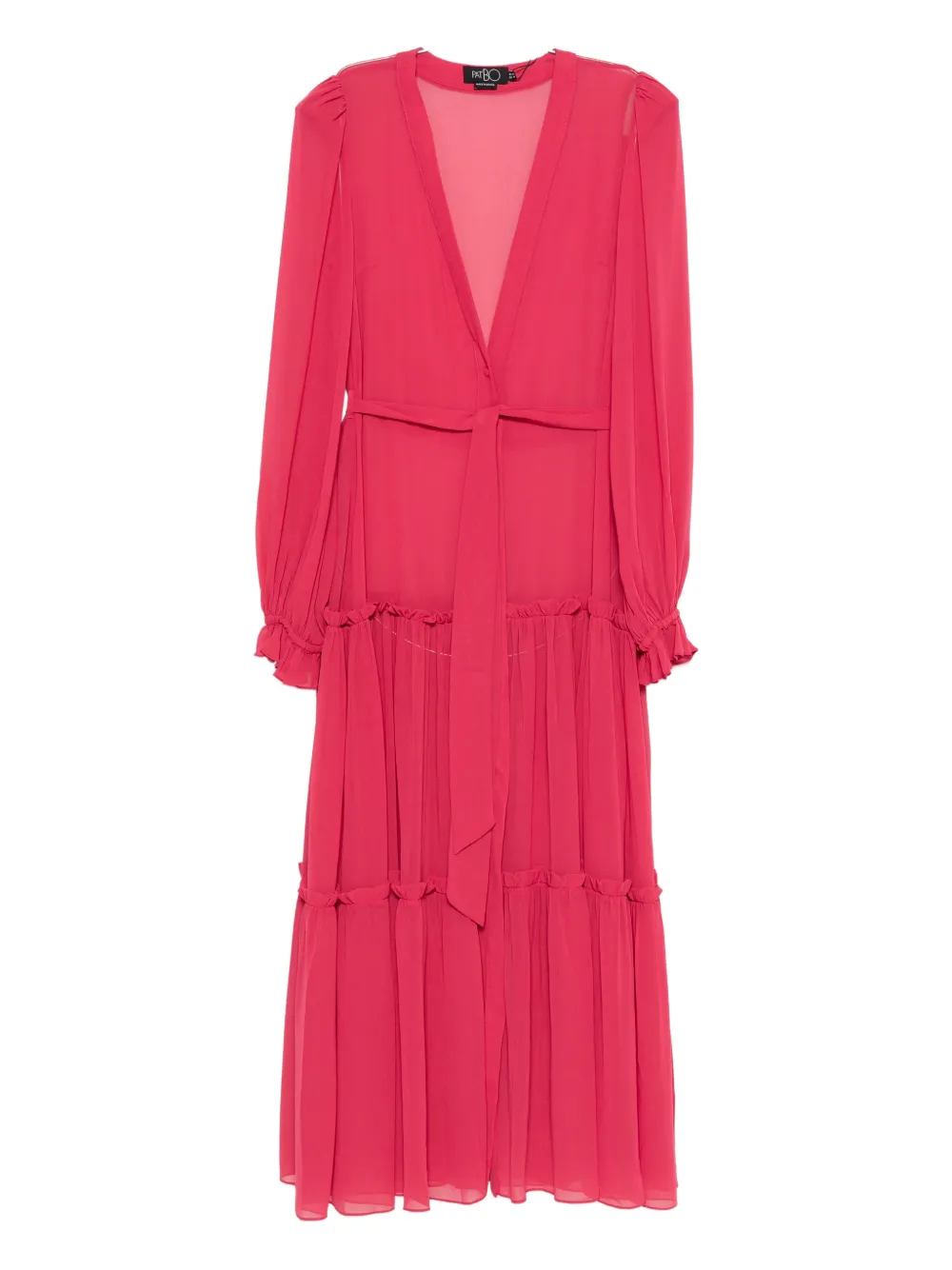 PatBO belted ruffled robe - Rosa