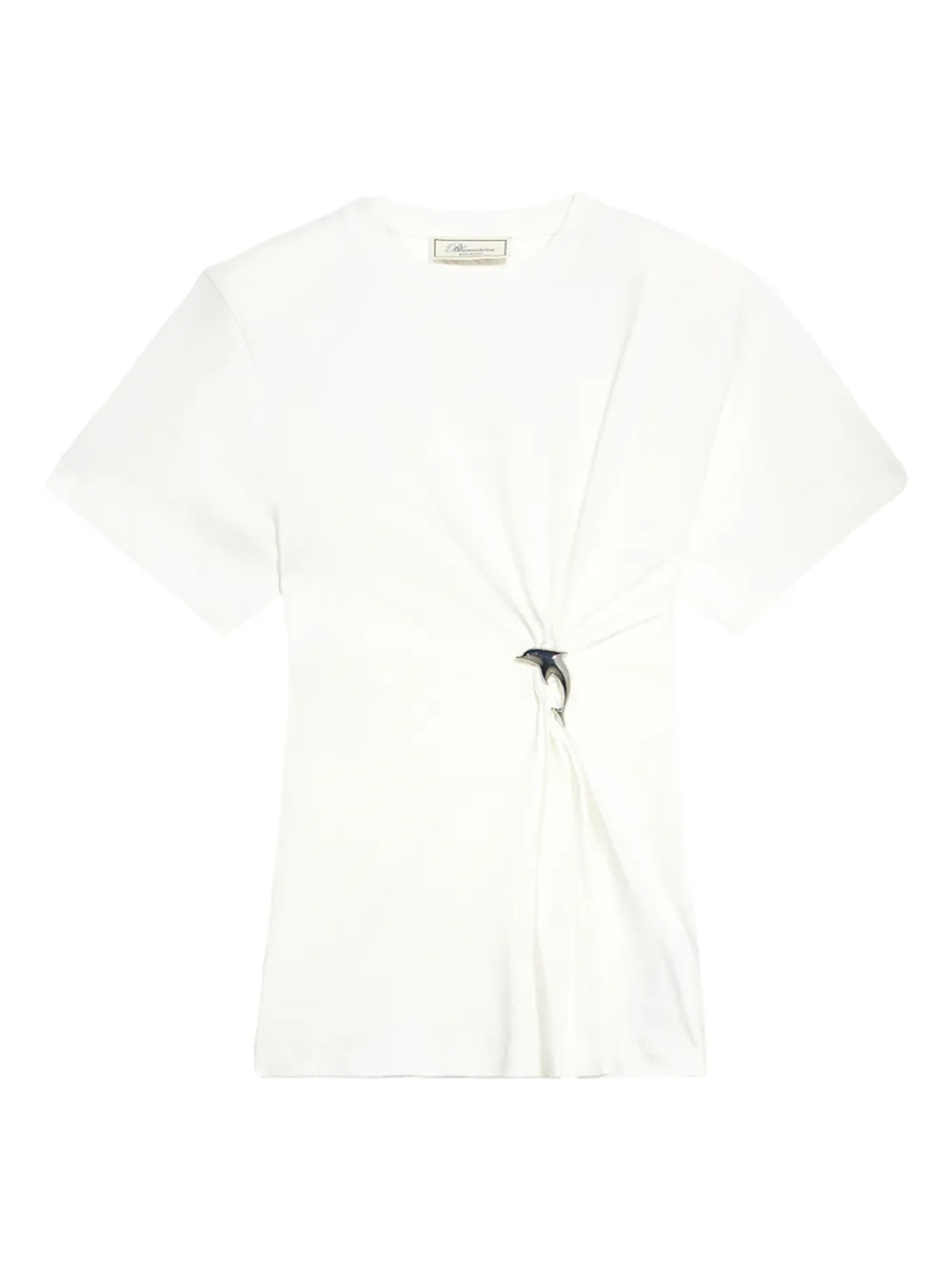 Blumarine dolphin-detail T-shirt - Bianco