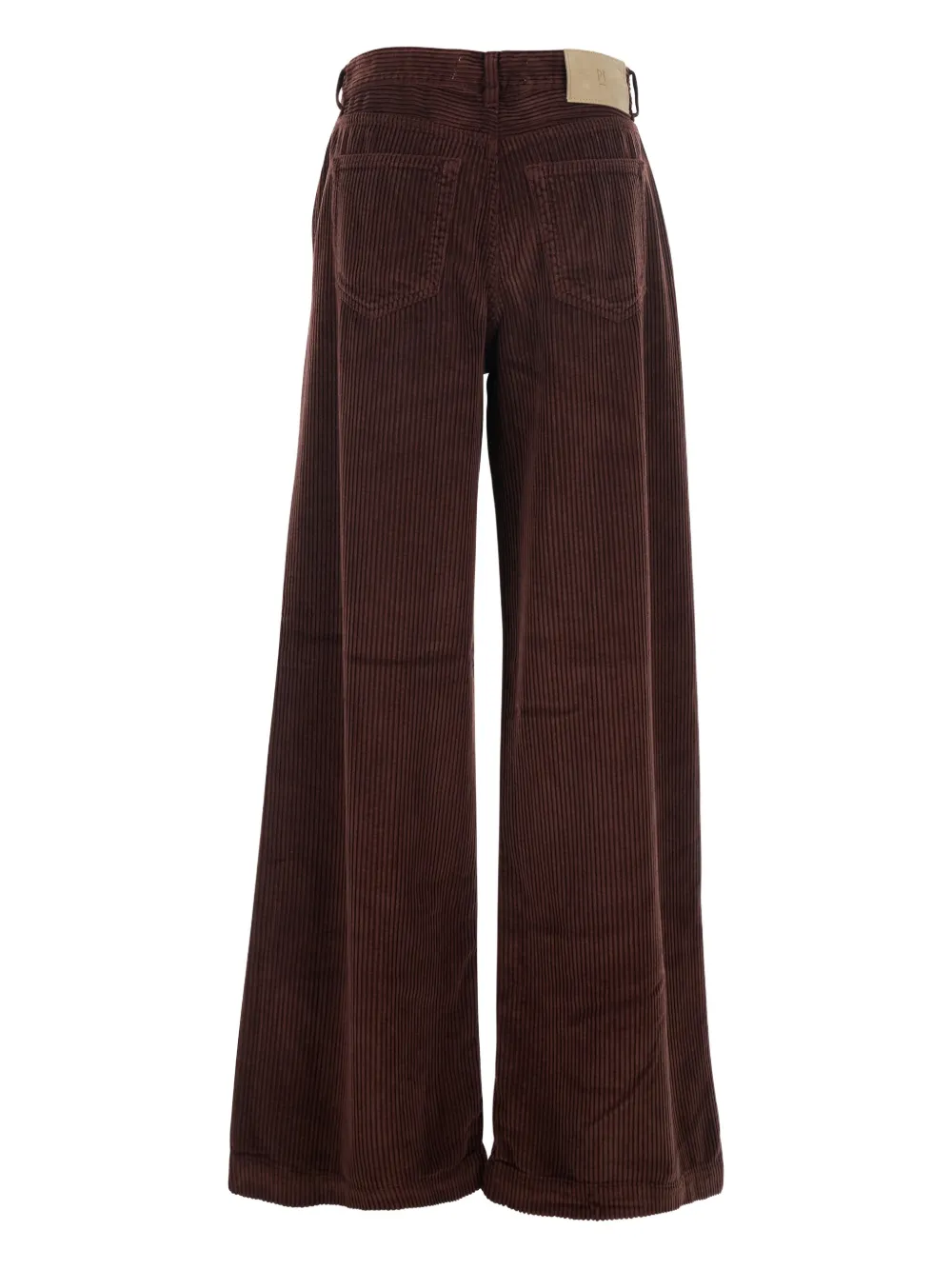 PT Torino logo-patch corduroy trousers - Bruin