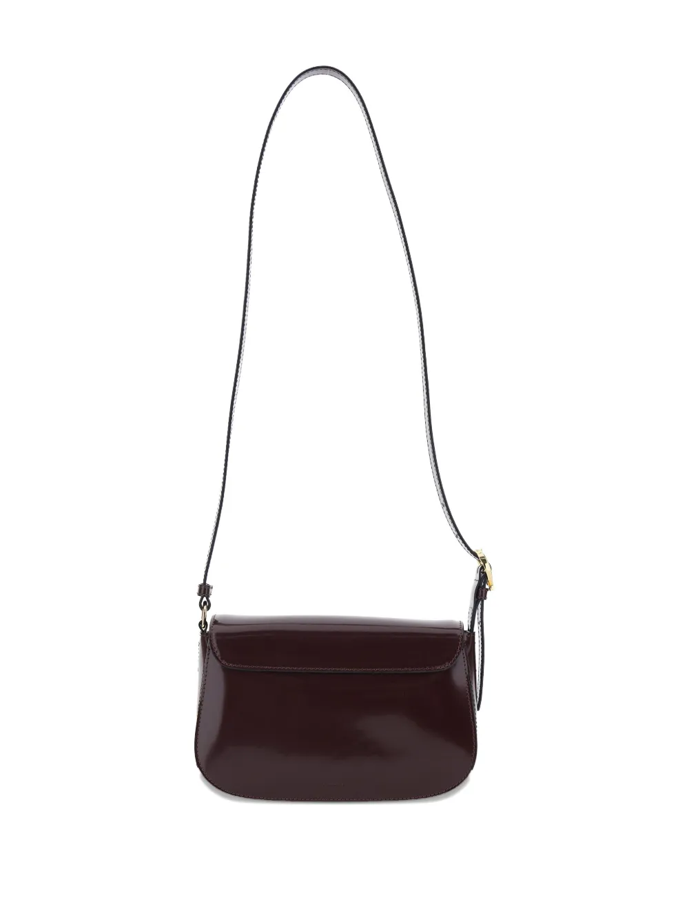 Pollini foldover plaque shoulder bag - Bruin