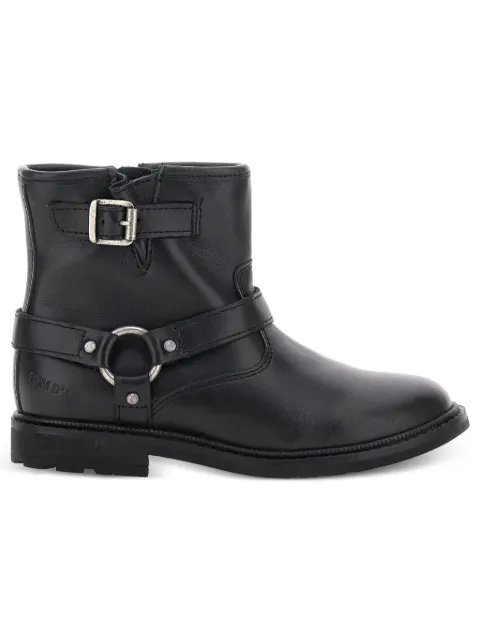 Pom D’api Kids harness-detail side-zip boots