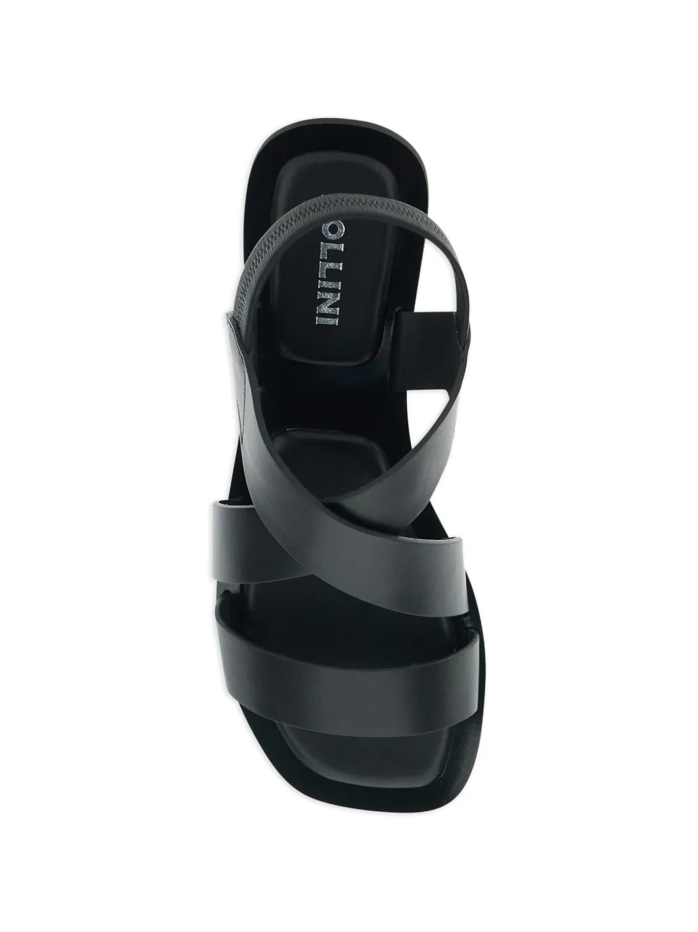 Pollini crossover-strap slingback sandals Zwart