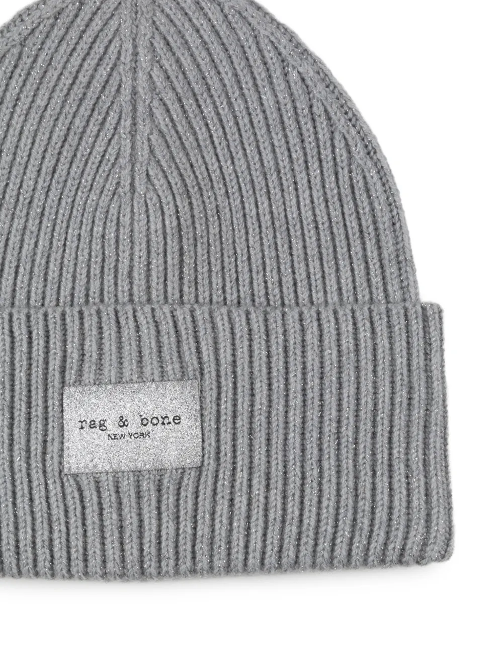  Rag & Bone Ribbed Beanie Hat - Grey 