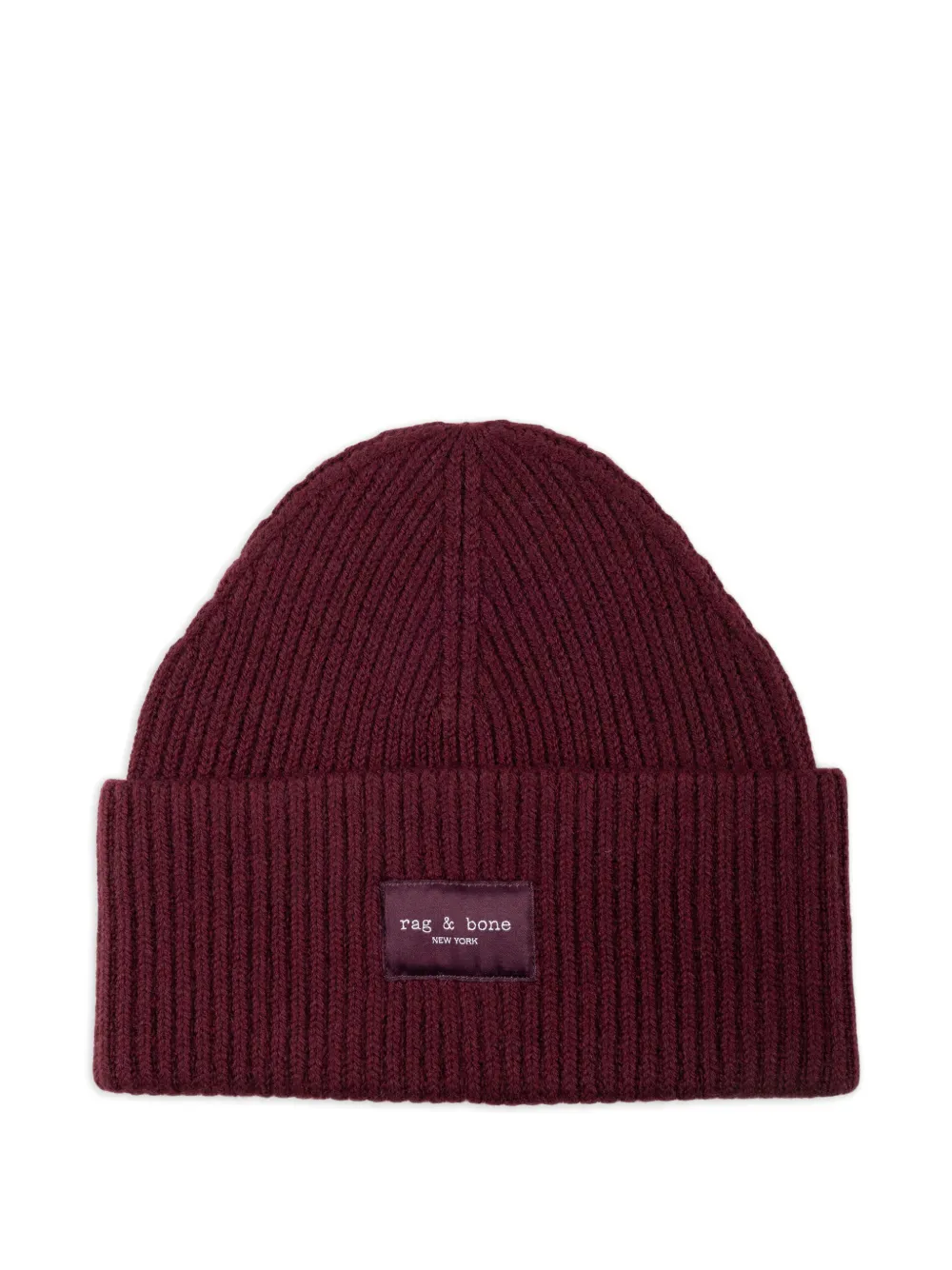 rag & bone Blake ribbed-knit beanie hat - Rosso