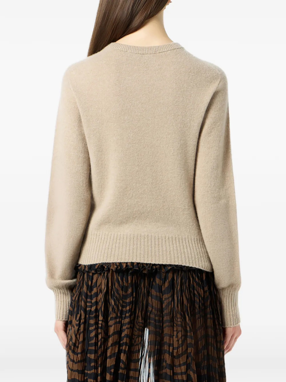 Blumarine Trui met geborduurd logo Beige