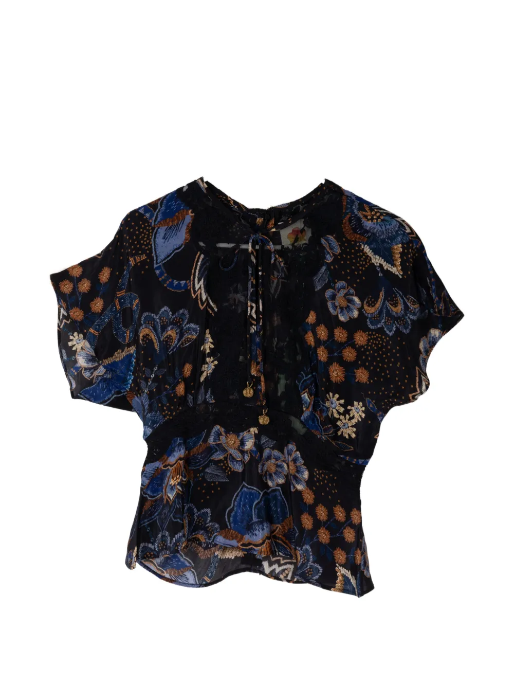 FARM Rio floral-print blouse - Nero