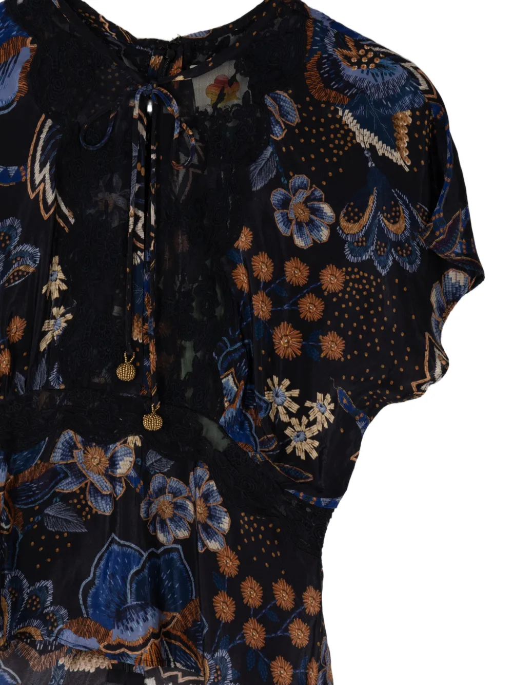  Farm Rio Floral-print Blouse - Black 