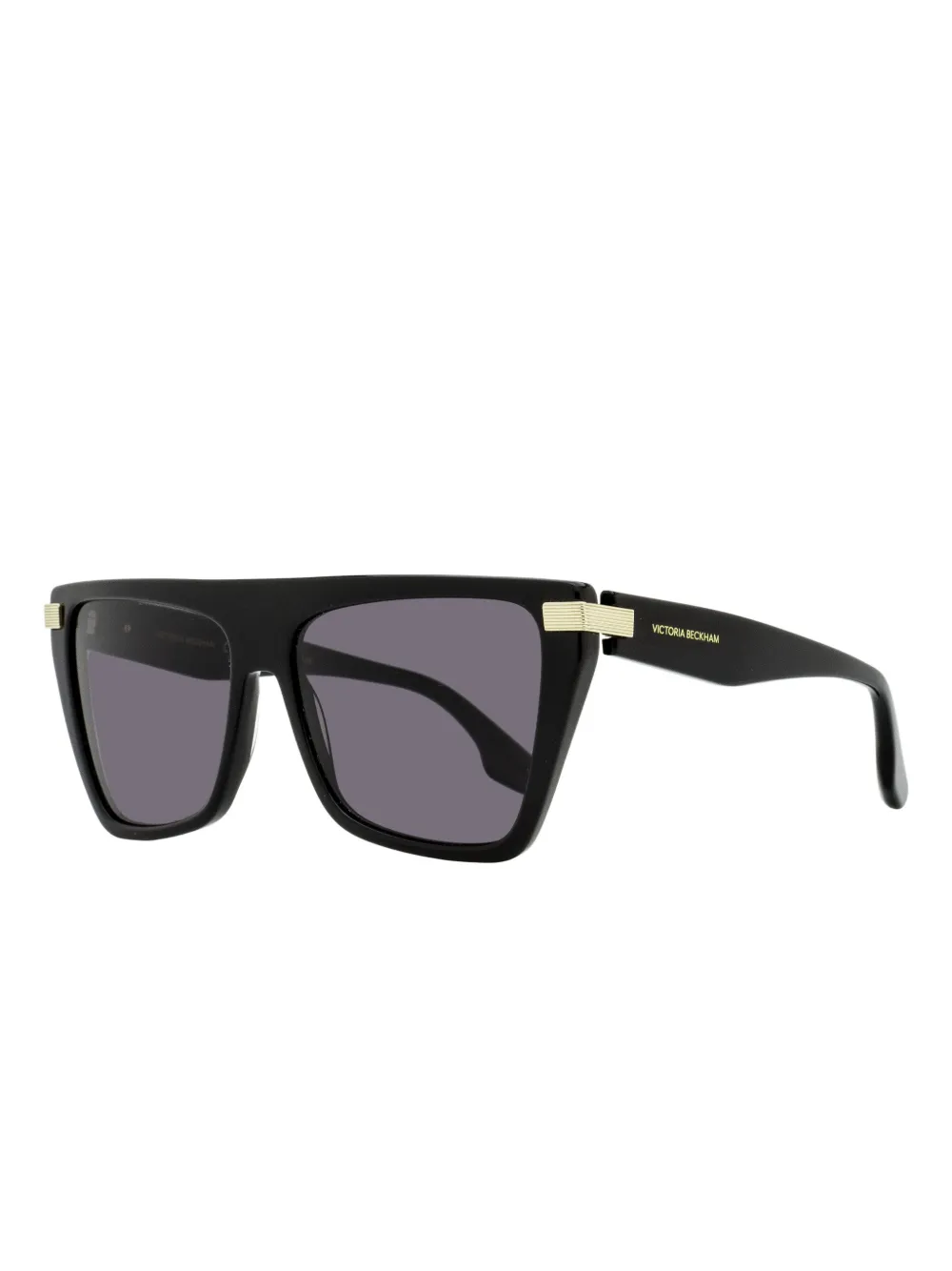 Victoria Beckham Eyewear ribbed-hinge sunglasses - Zwart