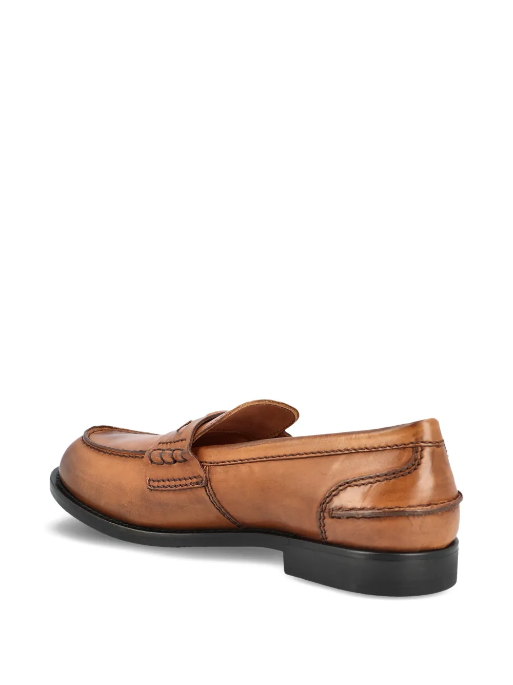 Miu Loafers met reliëf en applicatie Bruin