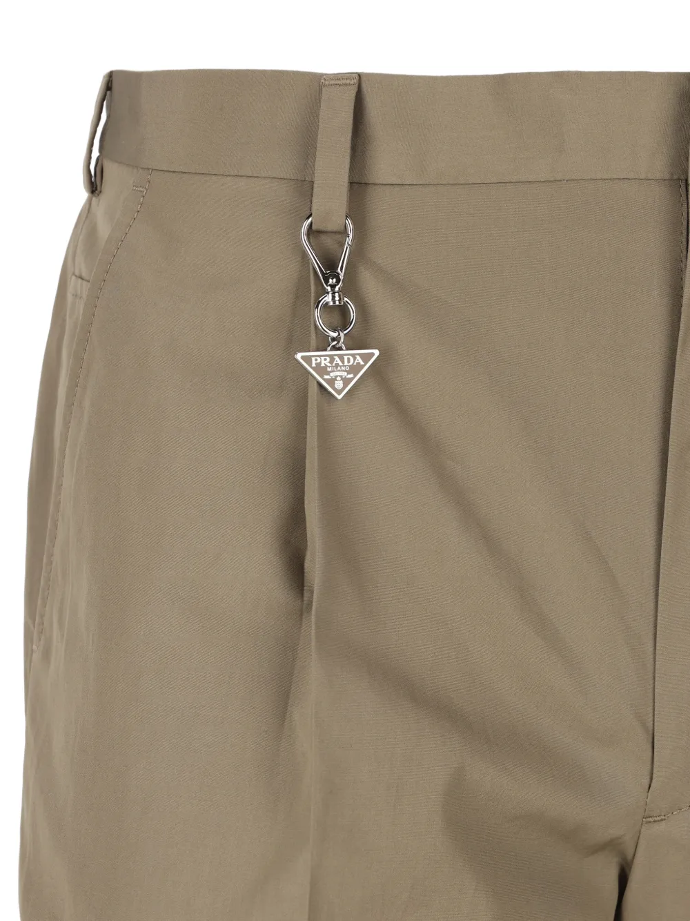 Prada Plooibroek met bedel Beige