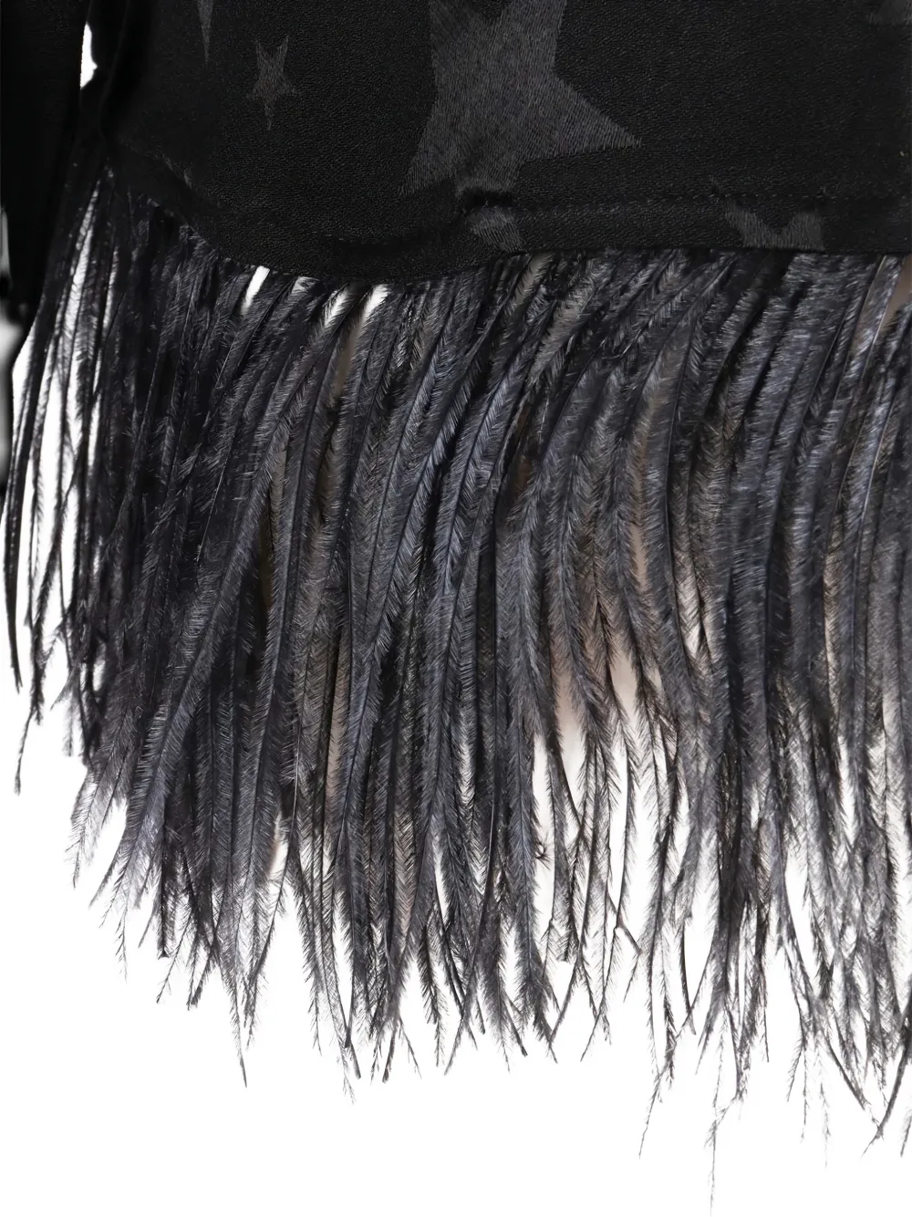  Shirtaporter Star-print Fringed Jacket - Black 