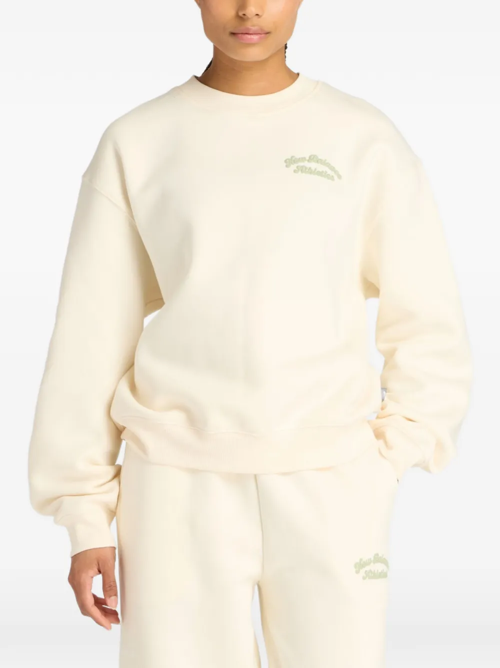 New Balance script logo crew sweatshirt - Toni neutri