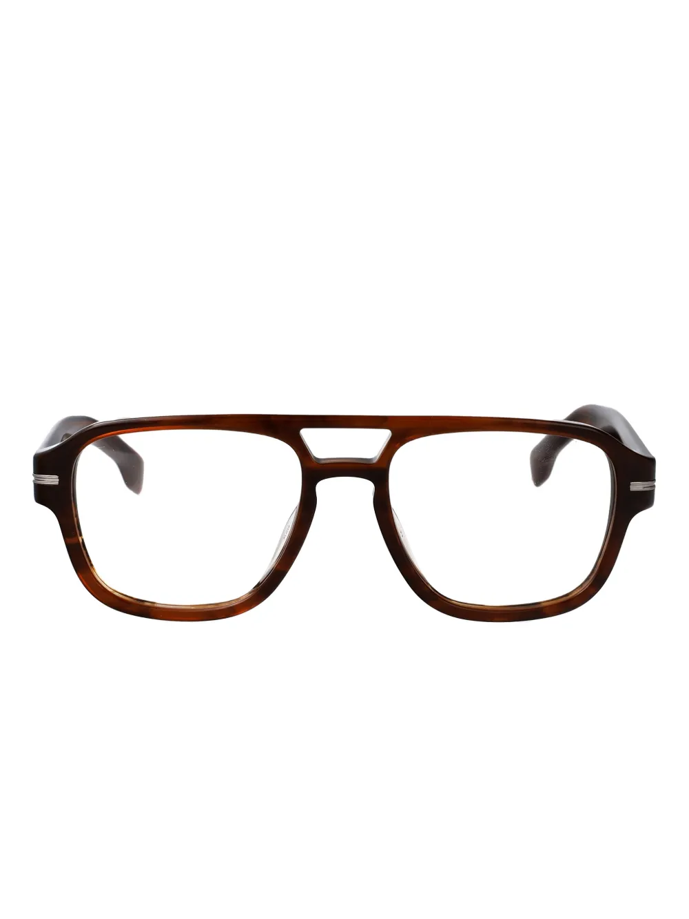 BOSS pilot-frame glasses - Marrone