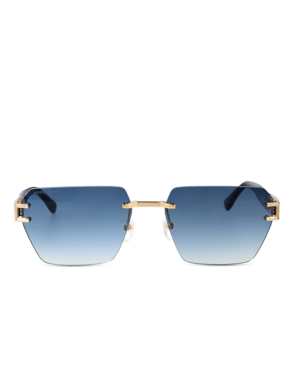 DSQUARED2 EYEWEAR logo-detail geometric sunglasses - Blu