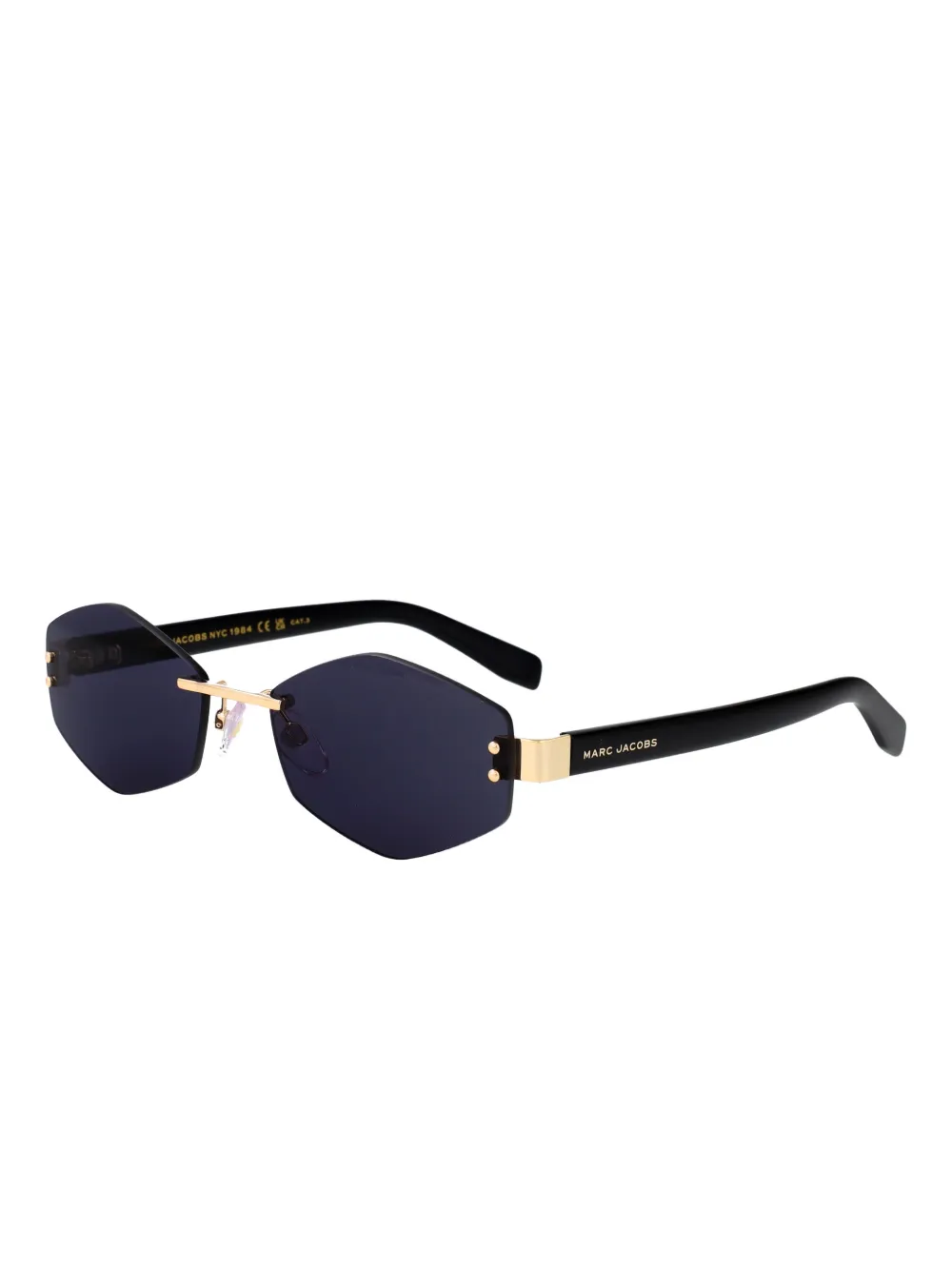 Marc Jacobs Eyewear Air zonnebril met geometrisch montuur Goud