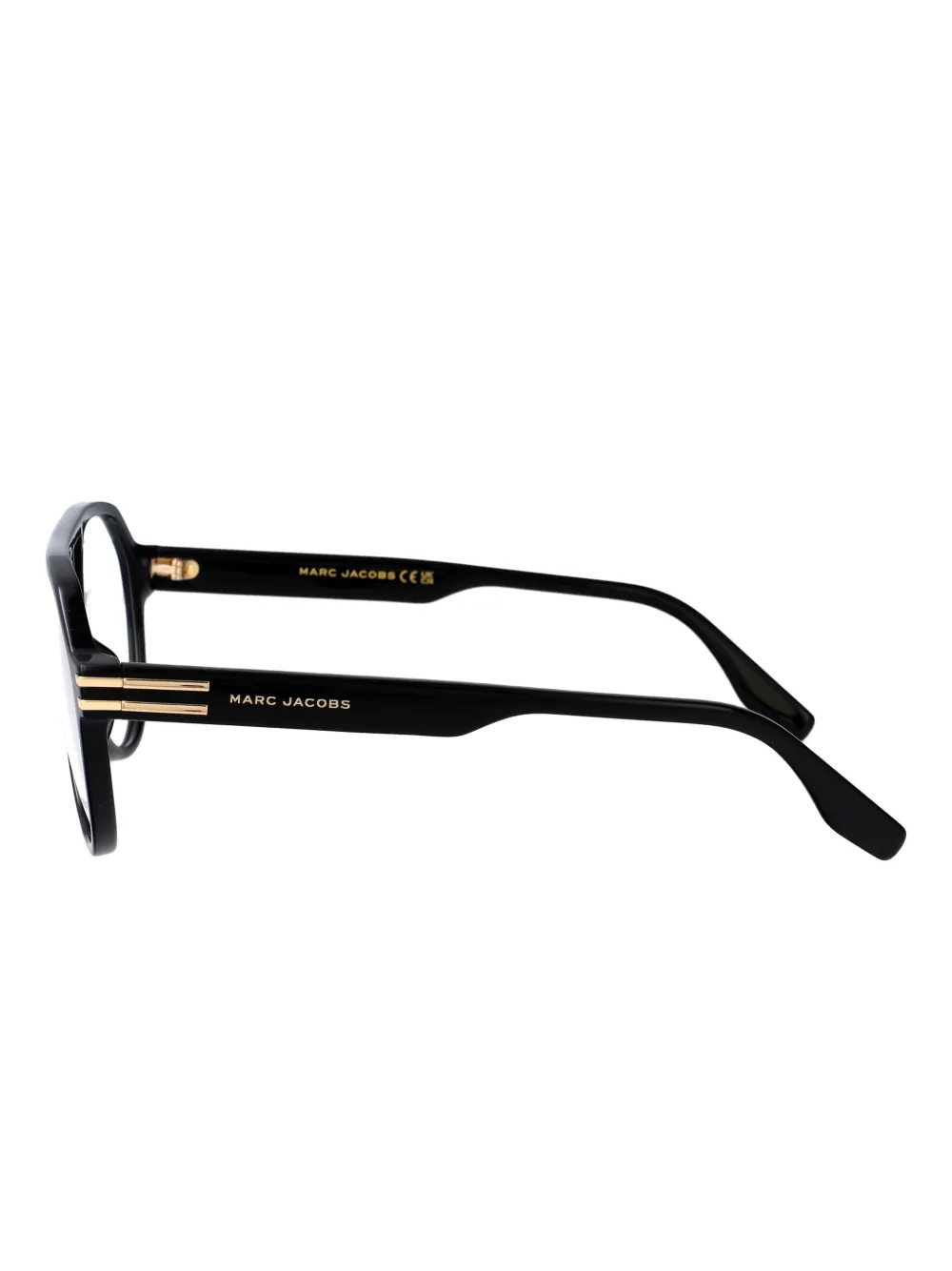 Marc Jacobs Eyewear Bril met piloten montuur en metalen detail Zwart