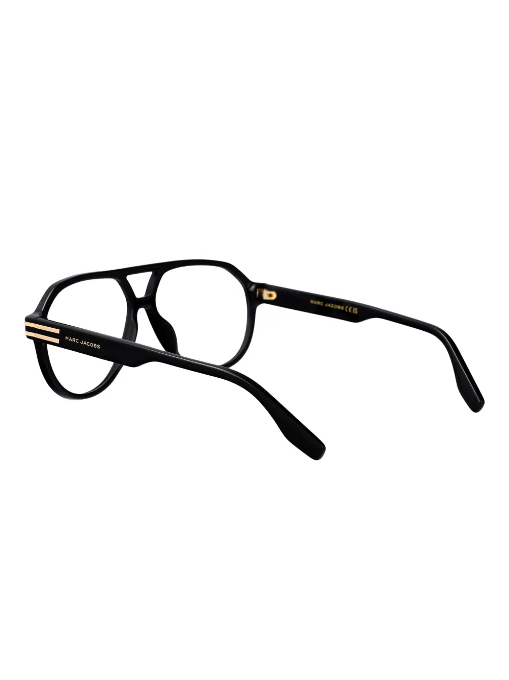 Marc Jacobs Eyewear Bril met piloten montuur en metalen detail Zwart