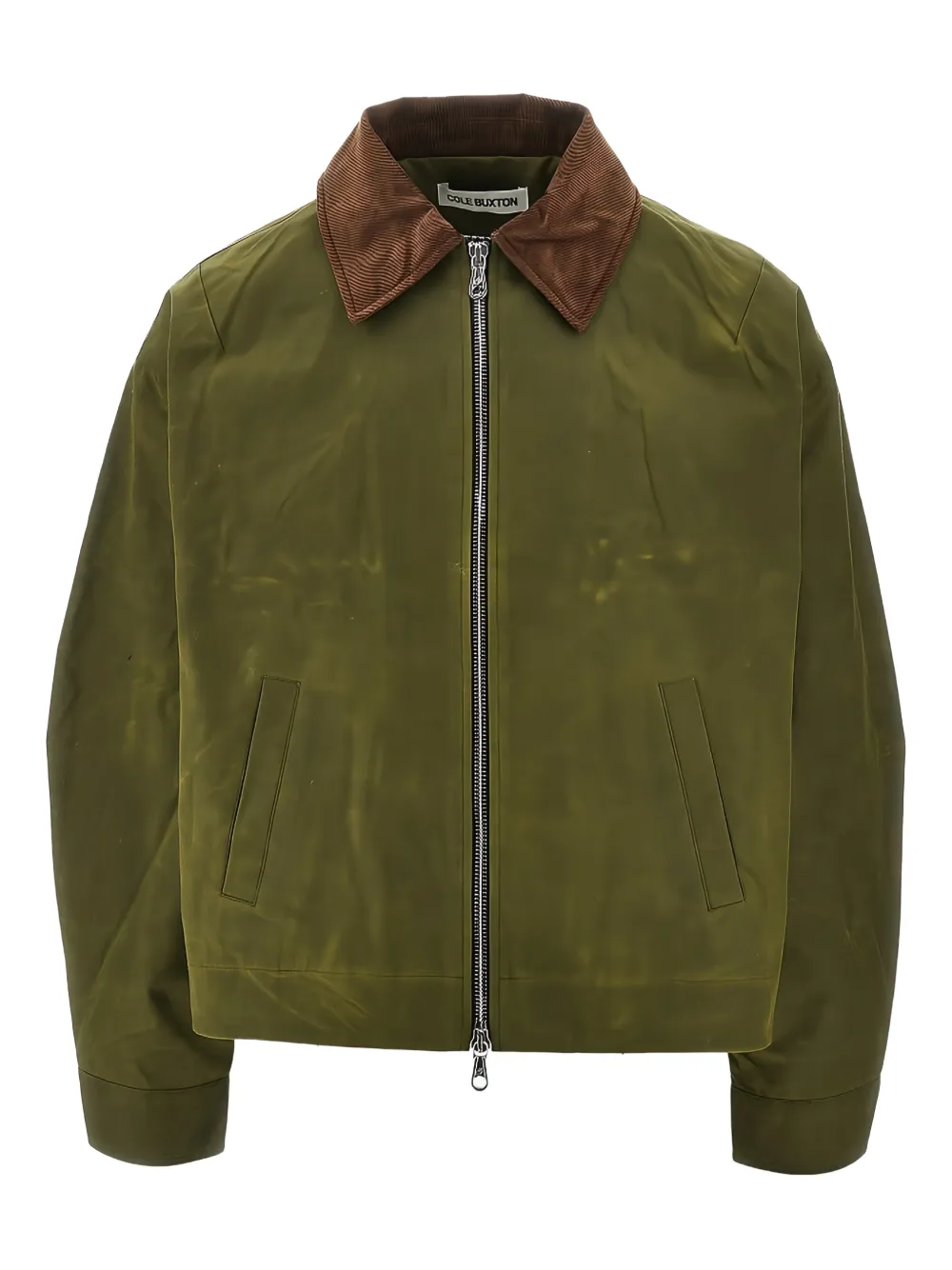 COLE BUXTON corduroy-collar overshirt | verde | Image 1