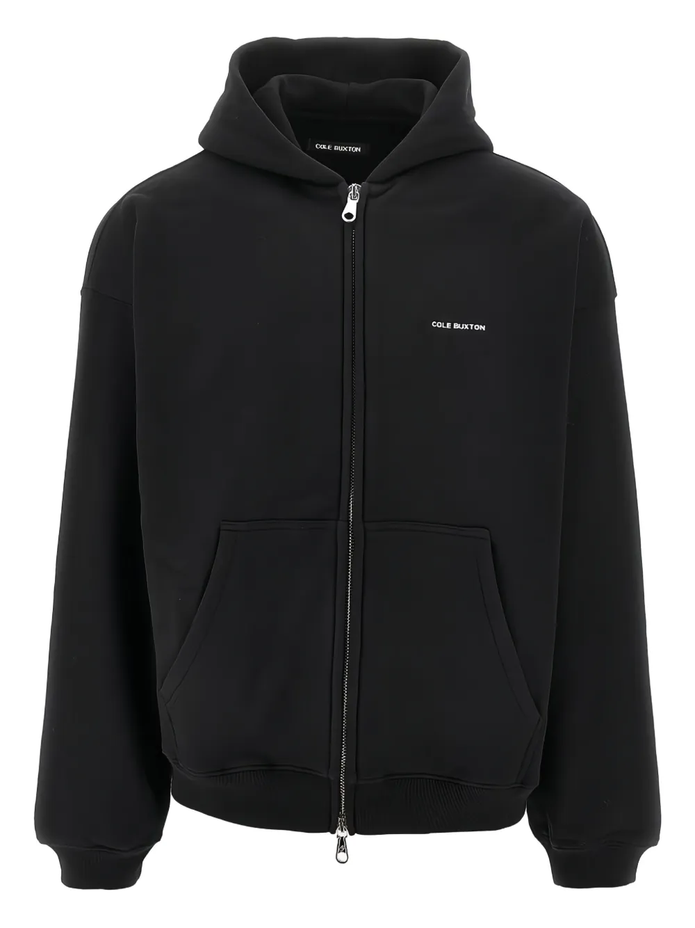 COLE BUXTON logo-detail zip-up hoodie - Nero