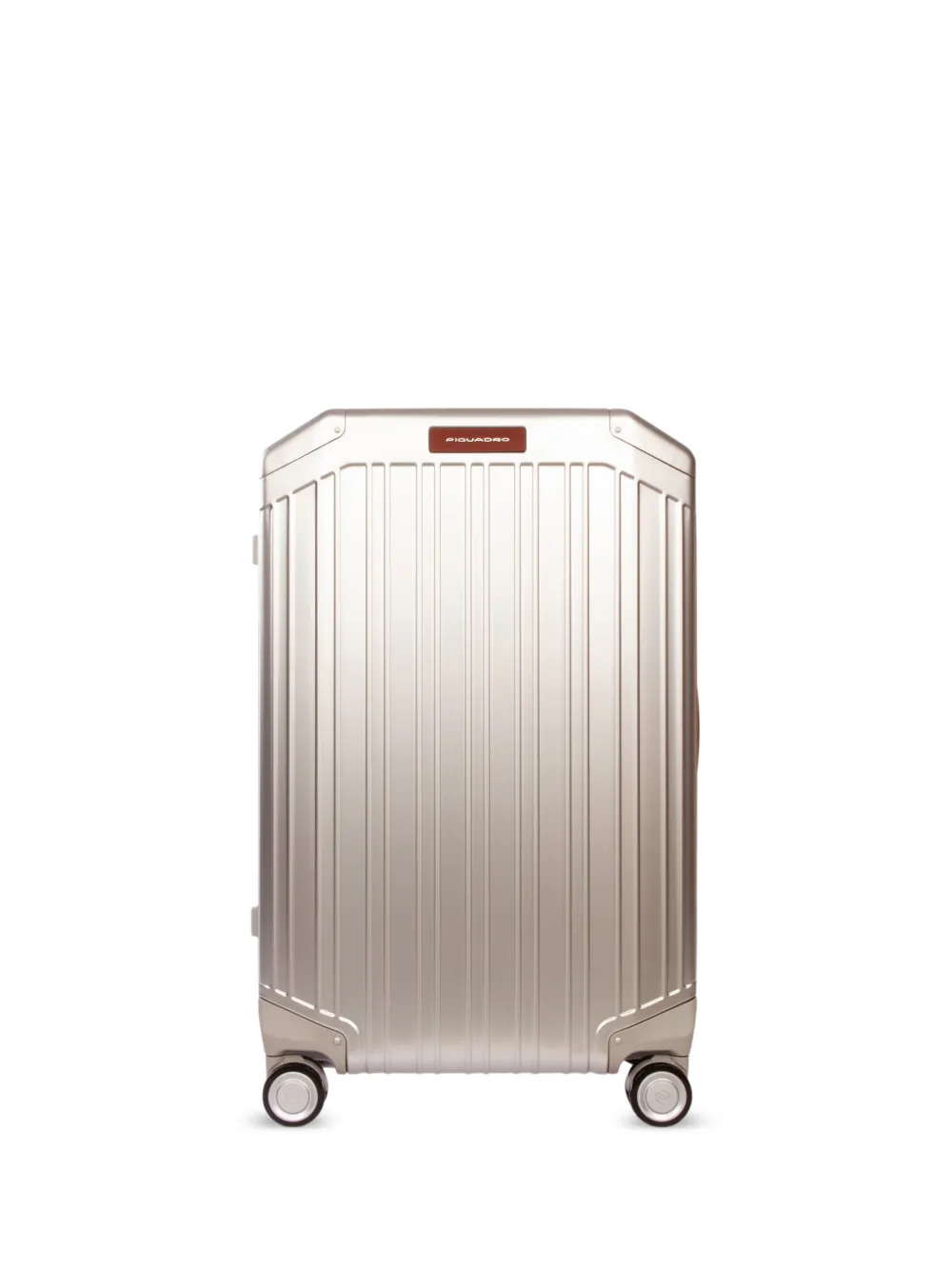 PIQUADRO aluminium four-wheel luggage - Argento