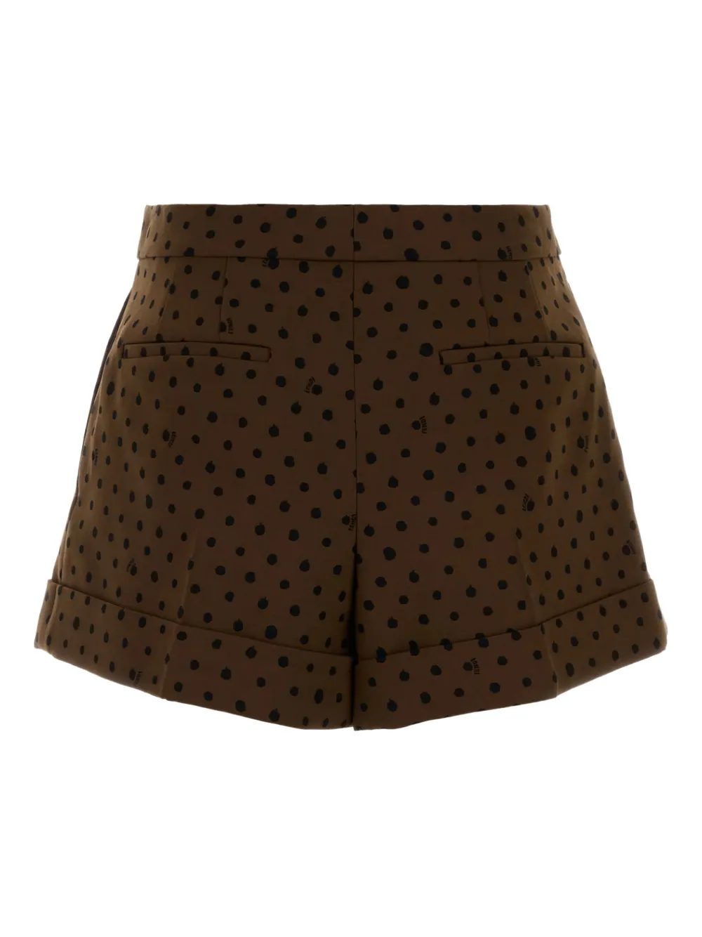  Fendi Polka-dot Pattern Tailored Shorts - Brown 